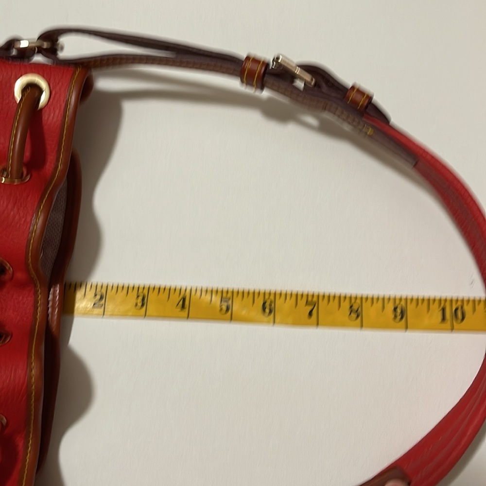 NWOT DOONEY & BOURKE EUROPEAN PEBBLE GRAIN RED LEATHER BUCKET BAG & WALLET - Picture 15 of 17